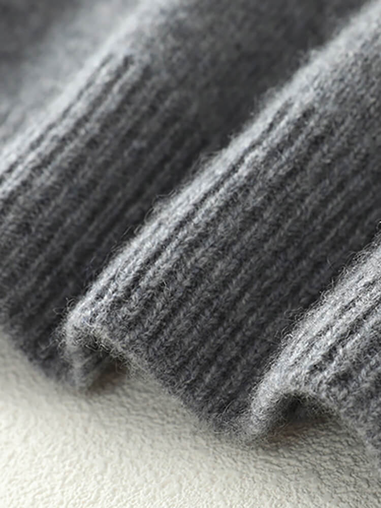 Kids Soft Puppy Intarsia Thick Cashmere Crew Neck Sweater